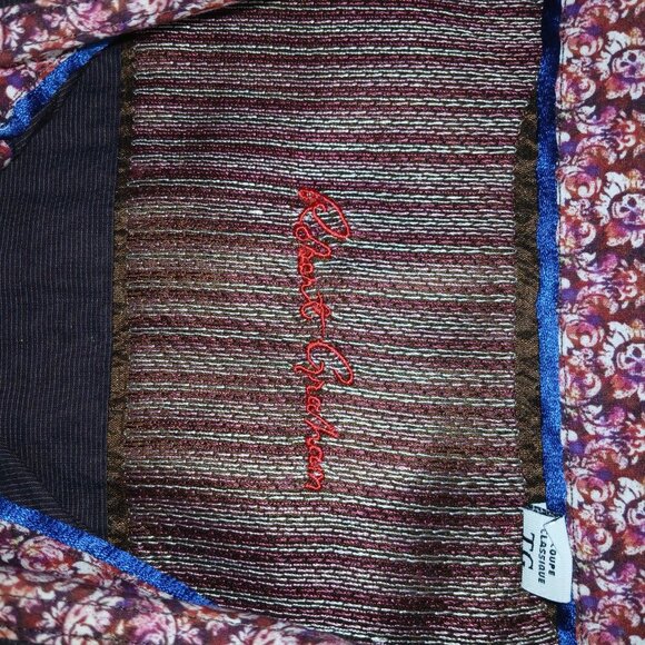 ROBERT GRAHAM BUTTON DOWN SHIRT, FLIP CUFF, DEEP WINE WITH PAISLEY DESIGN XL - Picture 7 of 8